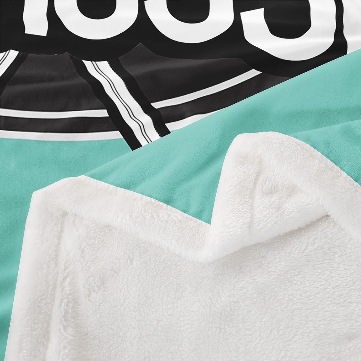 Lacrosse Stick Fleece Blanket,Sports Ball Game Modern Competition Bed Blanket for Kids Teens,Teal Green Gaming Sporting Theme Flannel Blanket for Room Decor,Queen 90"x90"