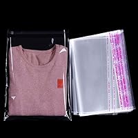 Vista 11 de Keoferlo Bolsas de celofán autoadhesivas de 10 x 14 pulgadas, bolsas de plástico transparente de polietileno transparente para envolver ropa