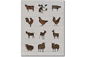 Farm Animal Stencil for Painting on Wood, Reusable Chicken Stencil, Reusable Stencils...