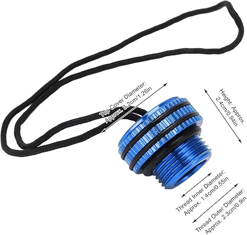 Miniatura 7 de Tapa antipolvo de buceo, cubierta de tanque DIN, cubierta antipolvo para válvula de tanque, aleación de aluminio ventilada, protector de tapa de