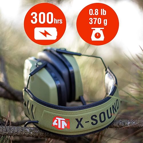 Miniatura 2 de ATN Protector auditivo inteligente X-Sound con reducción de ruido automática, conexión Bluetooth, más de 300 horas de duración de la batería