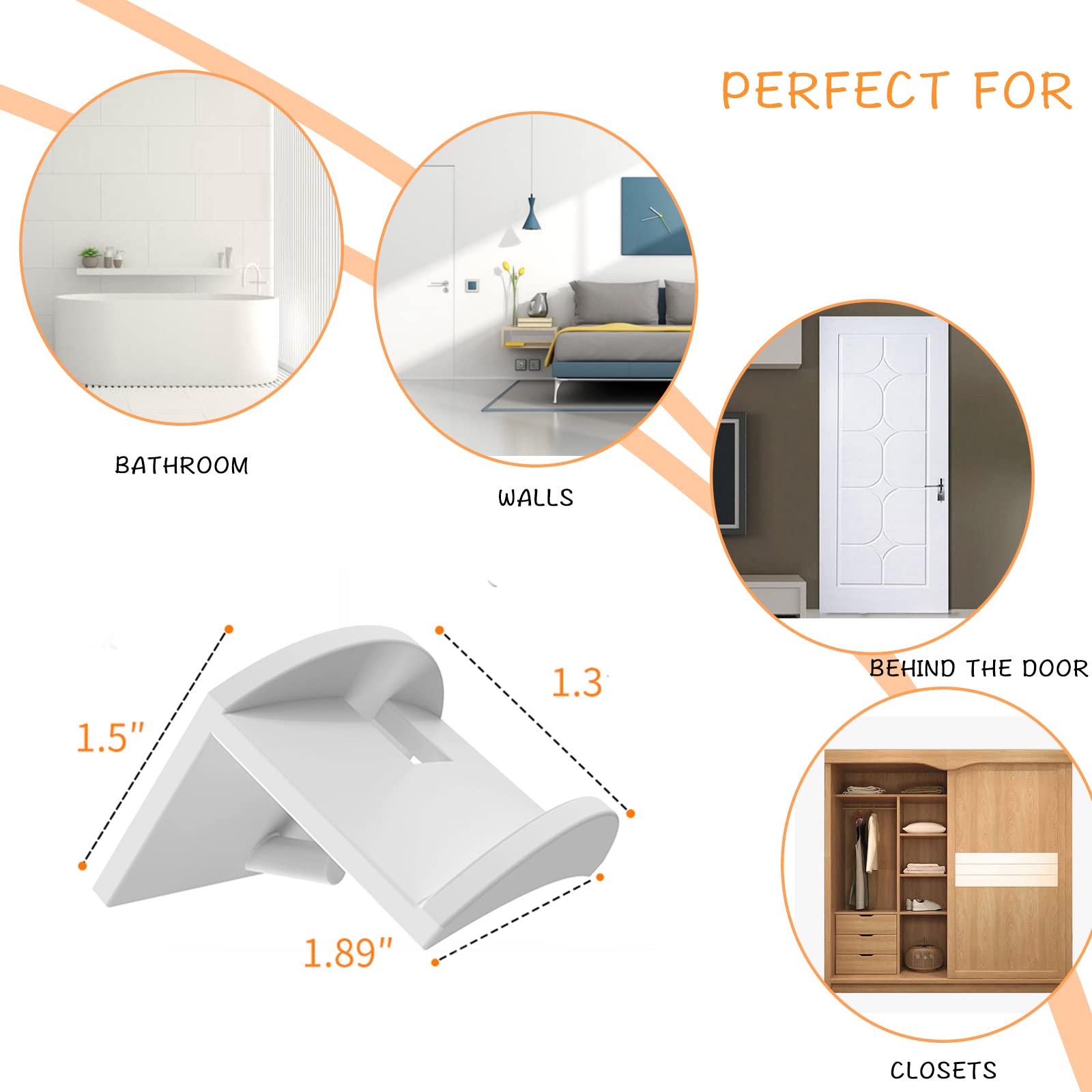 Ganci Portacappelli Da Parete In Acrilico Con Adesivo - Per Cappelli, Sciarpe, Cuffie E Accessori - Foto 9