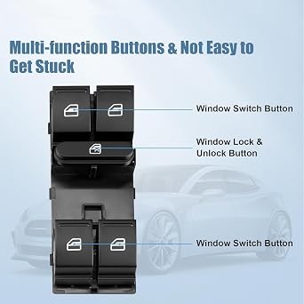 5ND 959 857 Master Window Switch, Driver Side Electric