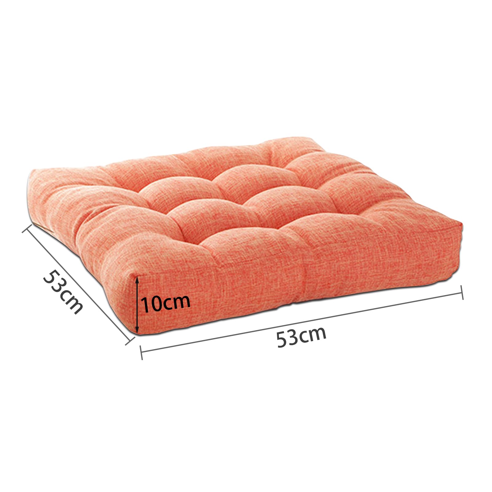 Set di 2 cuscini rialzanti grandi per poltrona, in cotone e lino, 53 x 53 cm, comodi per sedie da pranzo, soggiorno, cucina, giardino, ufficio