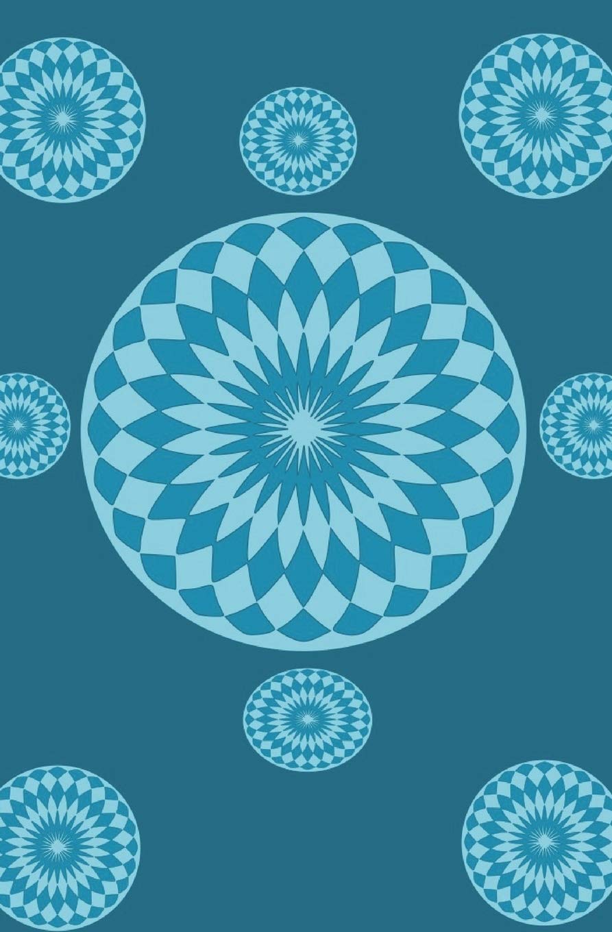 This Mini Fabric Design book 3: Convenient Portable size Blank blue circle cover paperback for you to create textile prints.