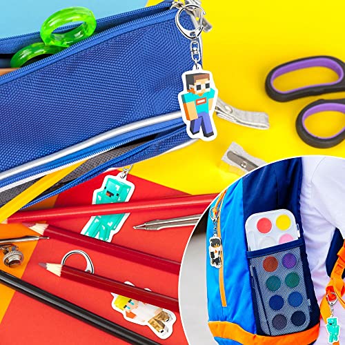 Laffact Easter Smp Acrylic Keyrings Pack For Kids Boy George Technoblade Game Anime Figure Pendant Accessories With Metal Link Skeppy Hoodie Character Collectible Keychain Decor For Bag Gift(8Pcs) #TOP3