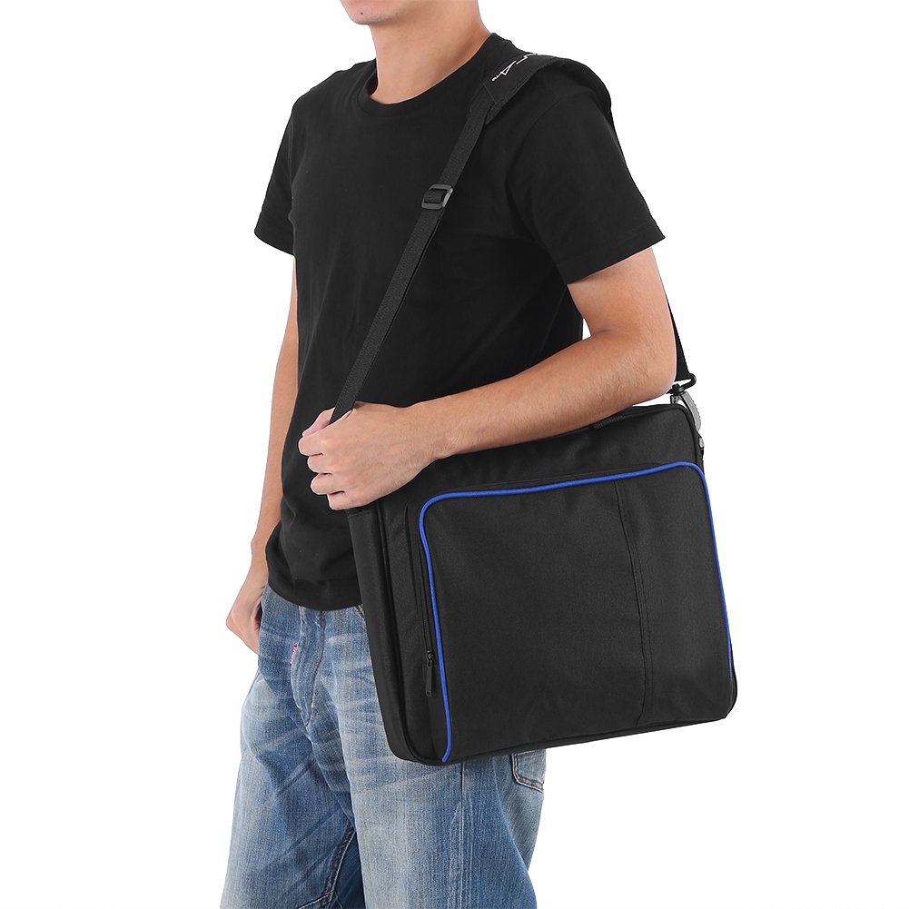 Sac de Rangement PS4 Sac à Main Sac Bandoulière Réglable en Nylon Sac de Transport Imperméable pour Playstation 4 et Accessoires