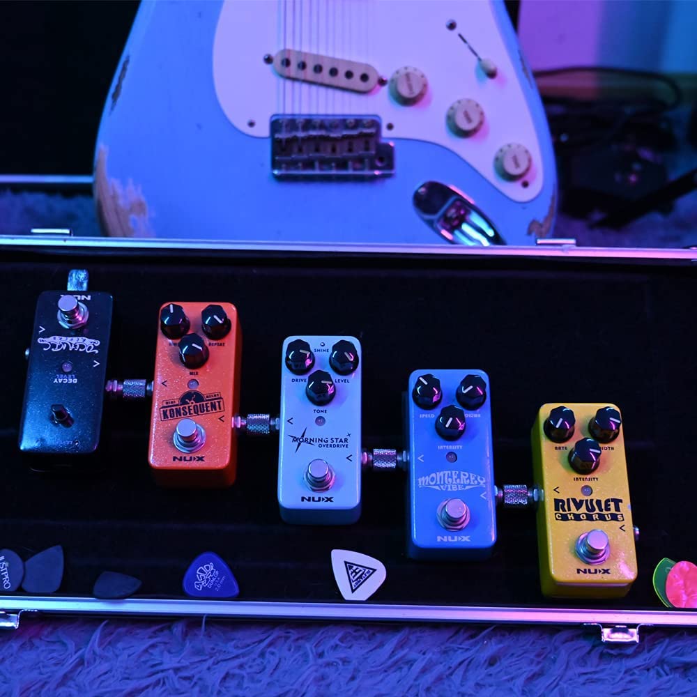Lot De 4 Connecteurs Jack 6,35mm Dorés Pour Pédales Guitare - Compatible Boss, MXR, Fender