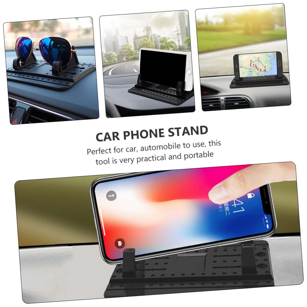 COLLBATH Car Phone Bracket Phone Stand Rack for Car Dashboard Fit for All Smartphones Easy Installation Durable and Stable Design Compatible with iPhone