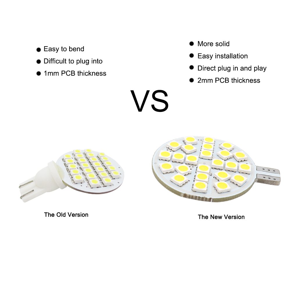 Grv T10 921 194 lampadina LED 24 – 5050 SMD super luminoso lampada 12 V AC/DC 12 V -24 V per camper barca Iandscaping soffitto a cupola luci interne (° generazione)