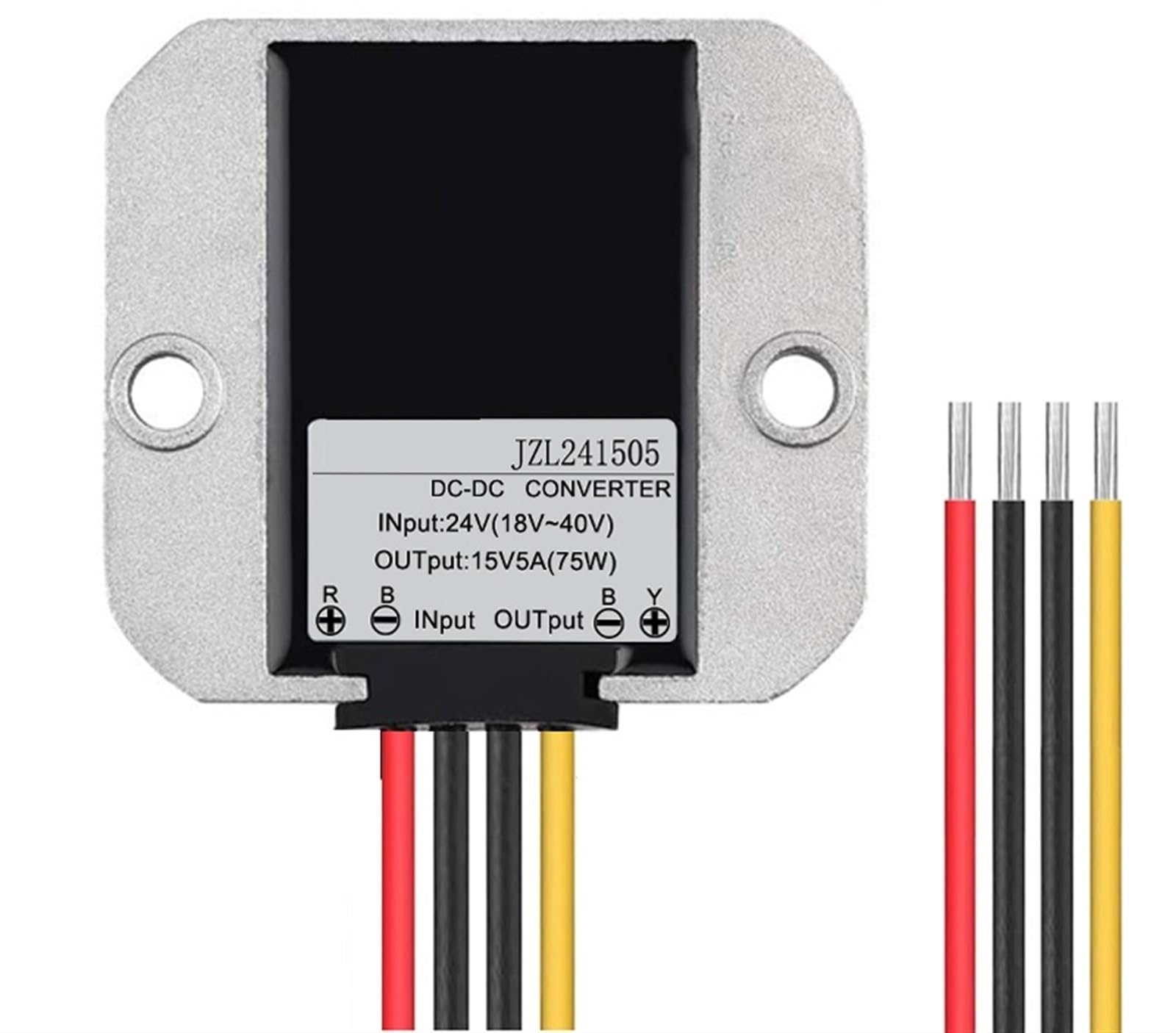 Convertisseur abaisseur 24V 15V 5A régulateur DC-DC alimentation voiture