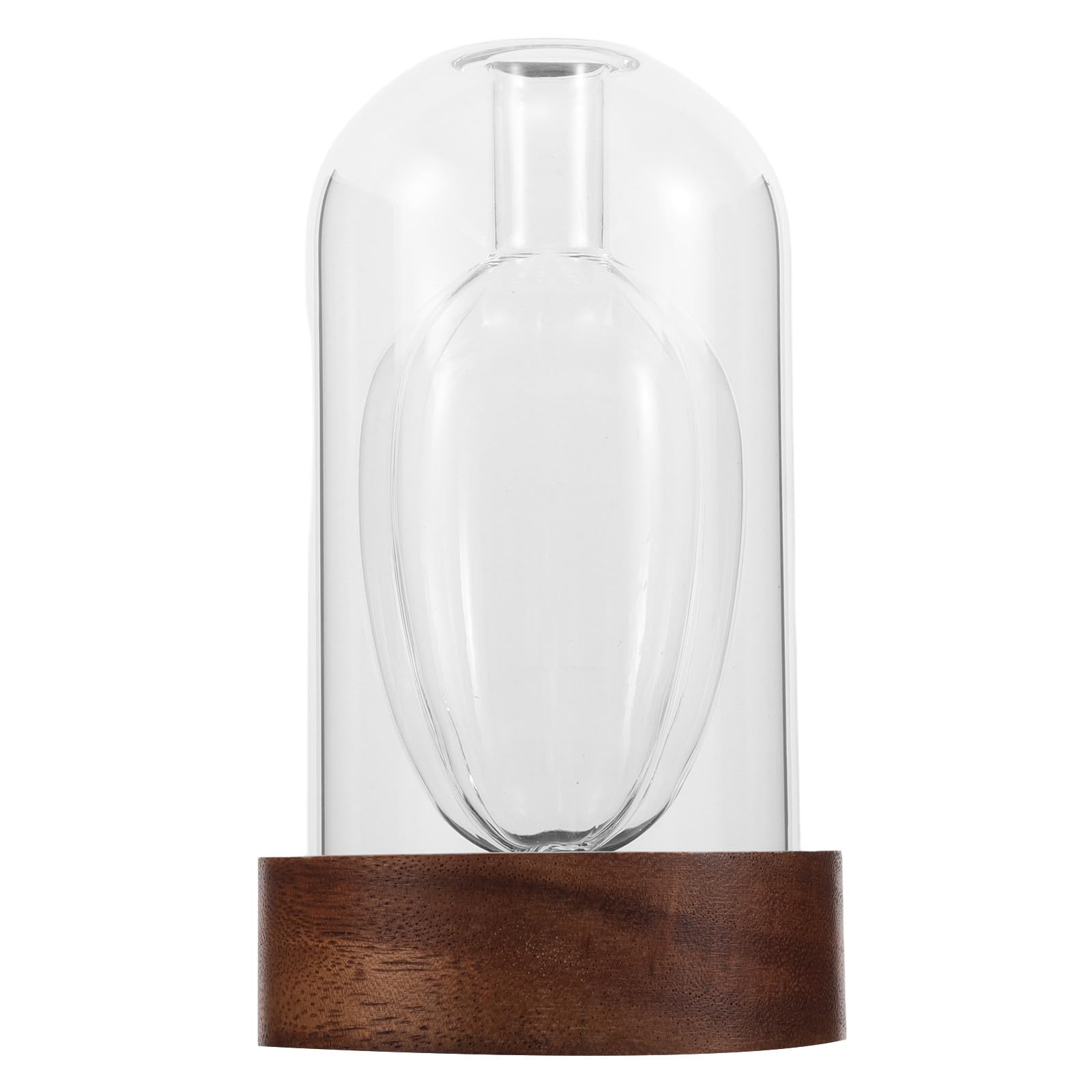 Frascos difusores de aromaterapia GALPADA de vidrio de doble capa de 15 cm con base de madera