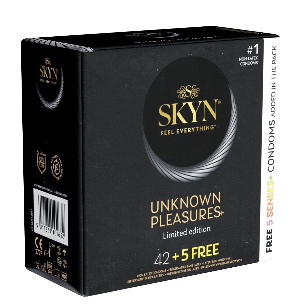 Skyn Unknown Pleasures 42+5free Mélange de préservatifs Transparent Taille unique