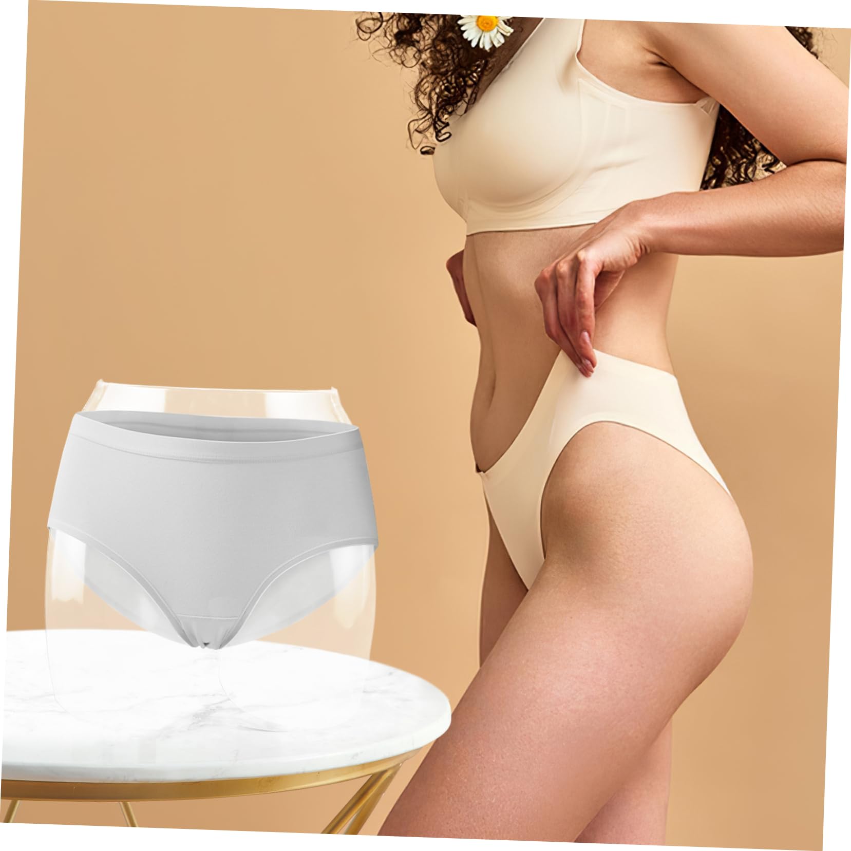 PRETYZOOM Modello di Sedere in Plastica per Esposizione , Espositore per Mutande Leggero e Robusto, Manichino di Fianchi per Negozi al Dettaglio