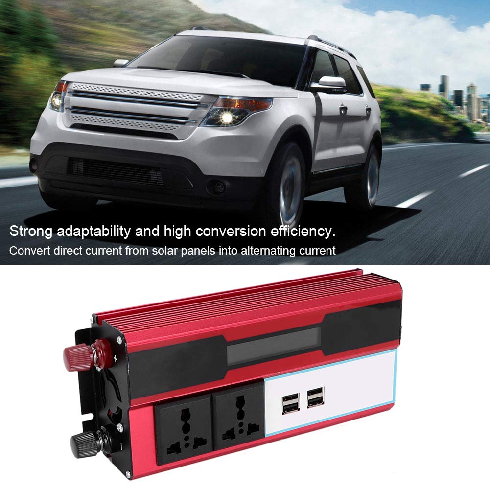 Inversor de Corriente 5000W 12V a 220V-240V CA, Onda sinusoidal Pura, Pantalla LED Digital, 4 Puertos USB, Ideal para Coche, energía Solar y emergencias
