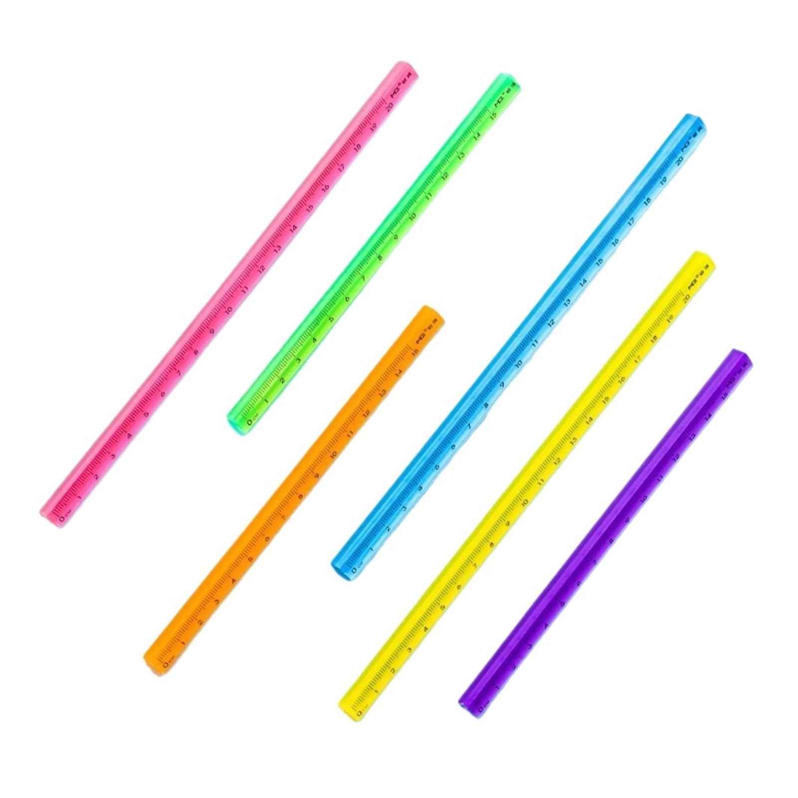 Aywtiun 20Cm-Random Color Architectural Scale Ruler 5Pcs School Supplies Students 15/20Cm Transparent Ruler Scale Triangle Drawing(20Cm-Random Color)