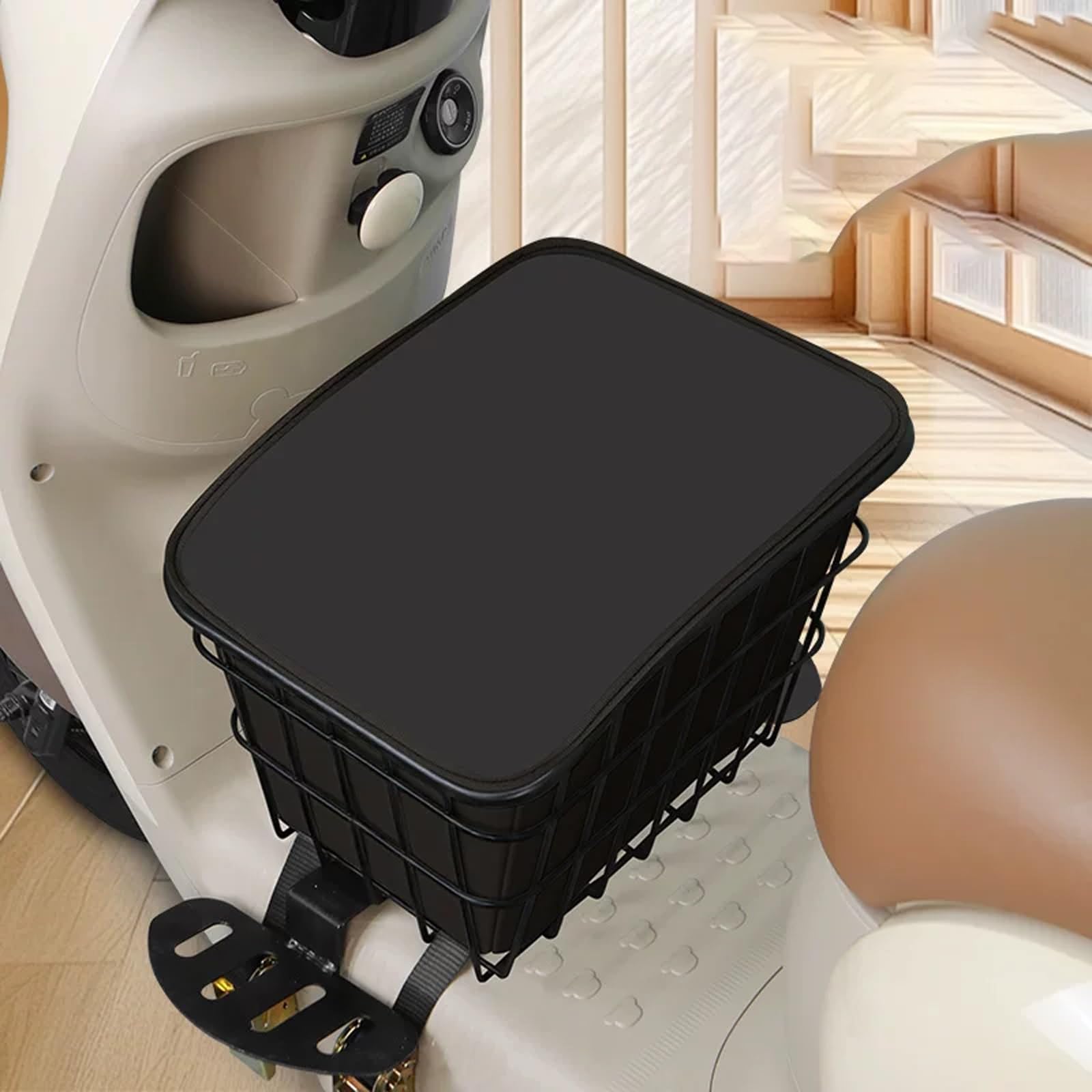 Elektryczny Bagażnik Na Rower, Fotelik Rowerowy Dla Psa, Wodoodporny, Z Podnóżkami, Odpowiedni Dla Zwierząt O Wadze Do 40 Kg (88 Funtów)(Black)