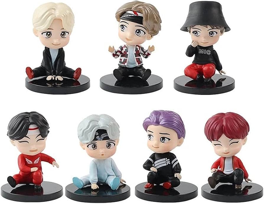 BTS Tiny Tan - Mic Drop Sitting (conjunto de 7) | BTS Merchandise