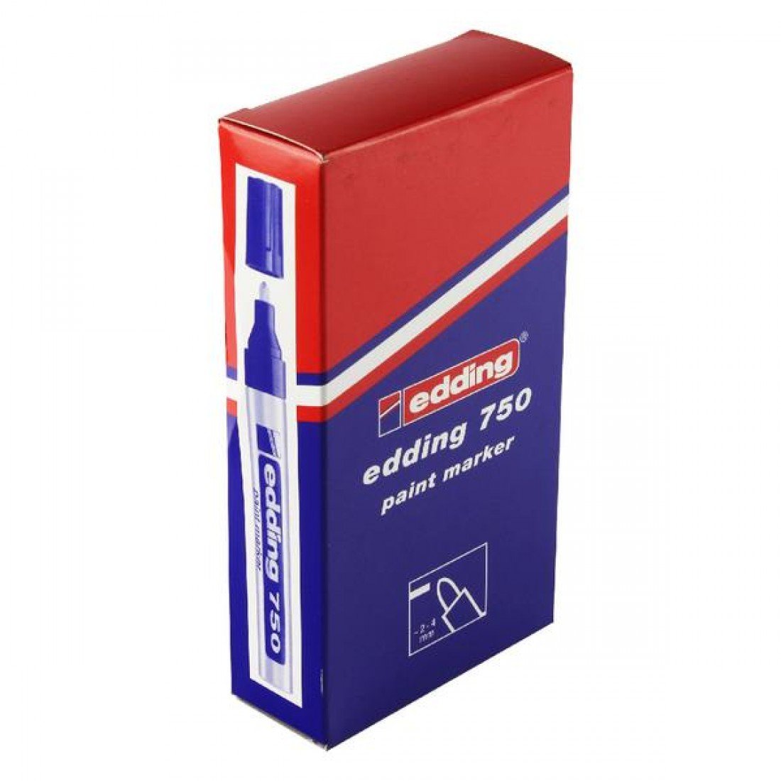 Edding 750-002 - 750 Paint Marker Bullet Tip 2-4mm Red PK10