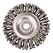 Twist Wire Wheel Wire Brush, Arbor, 3"