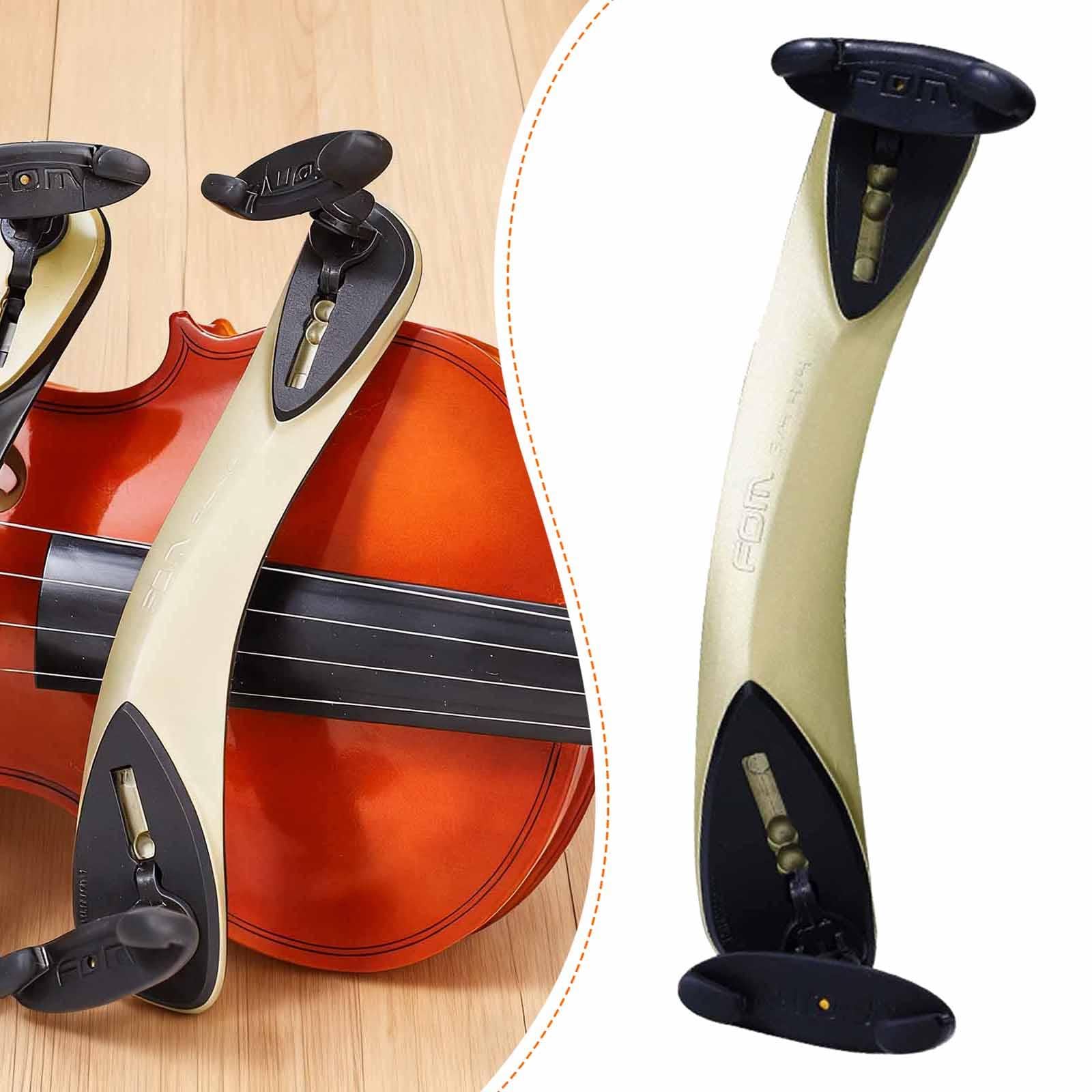 Almohadilla de hombro para violín 4/4 3/4, cómoda, ligera, profesional, antideslizante, ergonómica, ajustable, Oro
