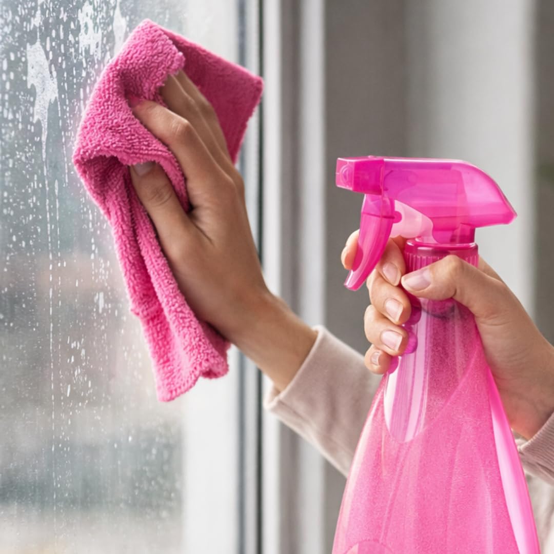 Sprey Şişesi 700 ml, Su Bulaşık Deterjanı, Tetikli Püskürtmeli Fısfıs Cam Temizleme (Siyah)