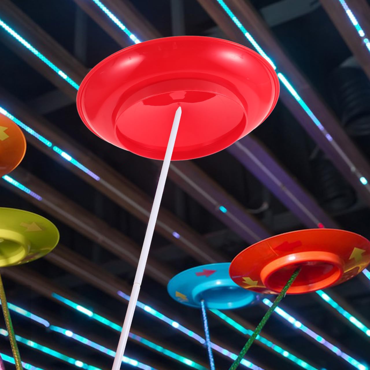 BESTonZON Piastra giocoleria con bastoni Spinning Plate Per Principiante Arti Circo Accessori Allenamento Versatili Puntelli Giocoleria Per Apparizioni E Divertimento