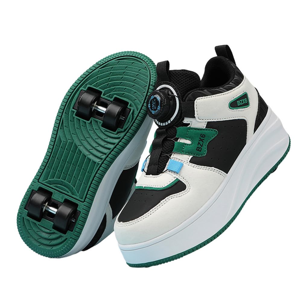 ENEN Chaussure à Roulette Fille, Basket Roulette Enfant, Roller Roues Déformable Adolescents Intérieur Extérieur