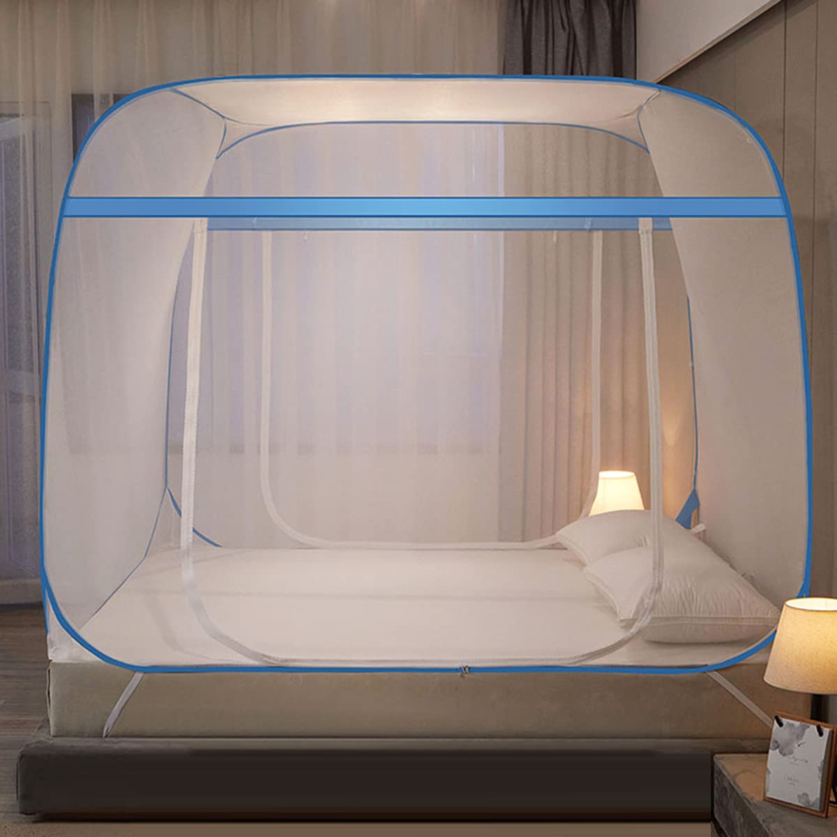 Moustiquaire lit pop-up pliable pour camping voyage OKUOKA