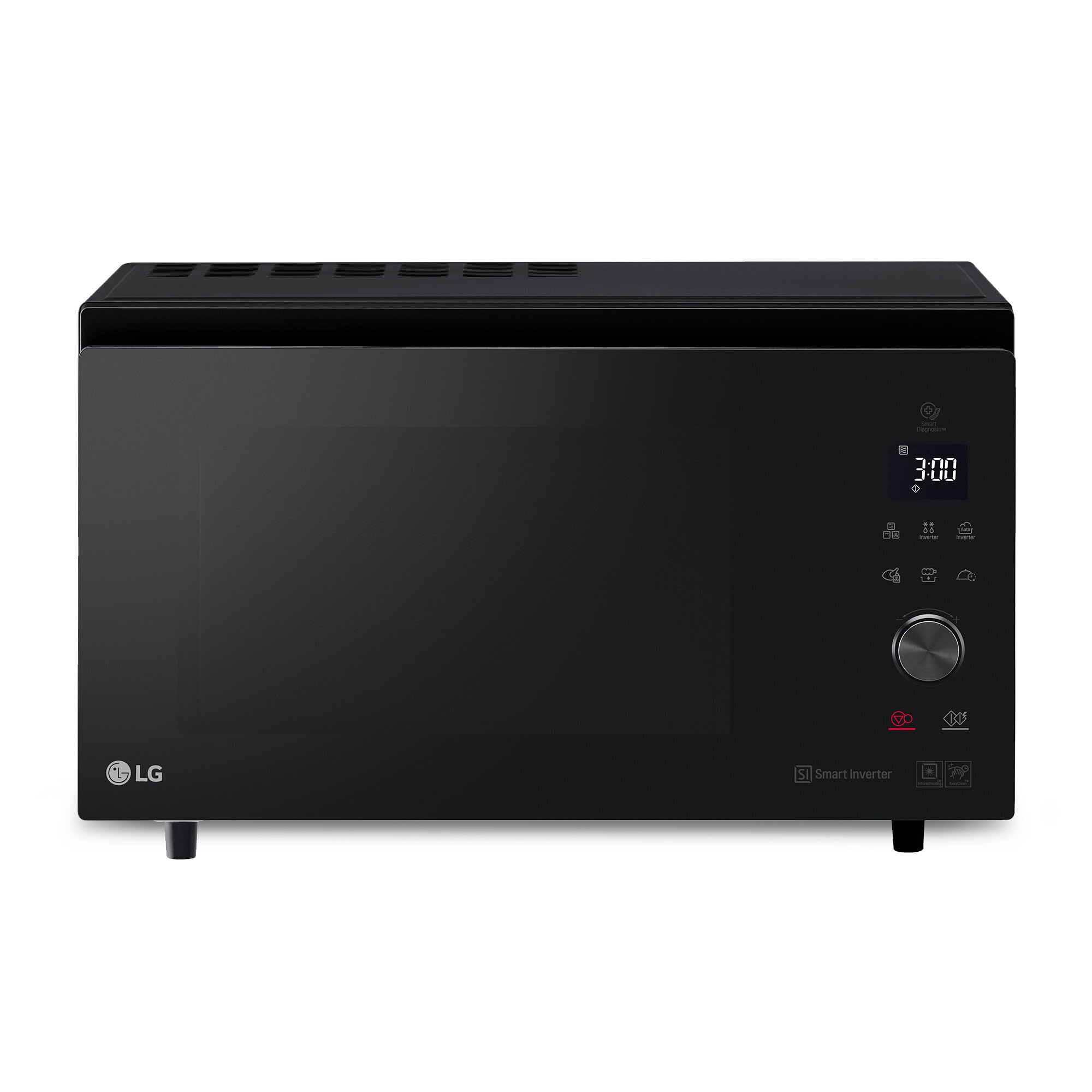 LG MJ3965BPS - Horno Microondas, 4 en 1, con Display Digital, de 39 Litros y 1100 W, Función Smart Inverter y EasyClean, Cocina Más Rápido, Mantiene Sabor, Color Negro