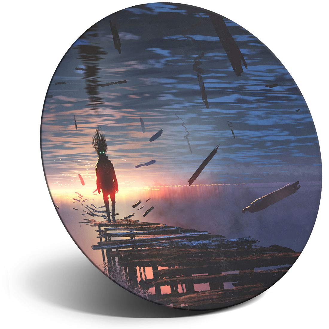 Magnet for Refrigerator, Fridge - Sunreal Upside Down World Gamer for Office, Cabinet and Whiteboard, Magnetic Stickers, 14048