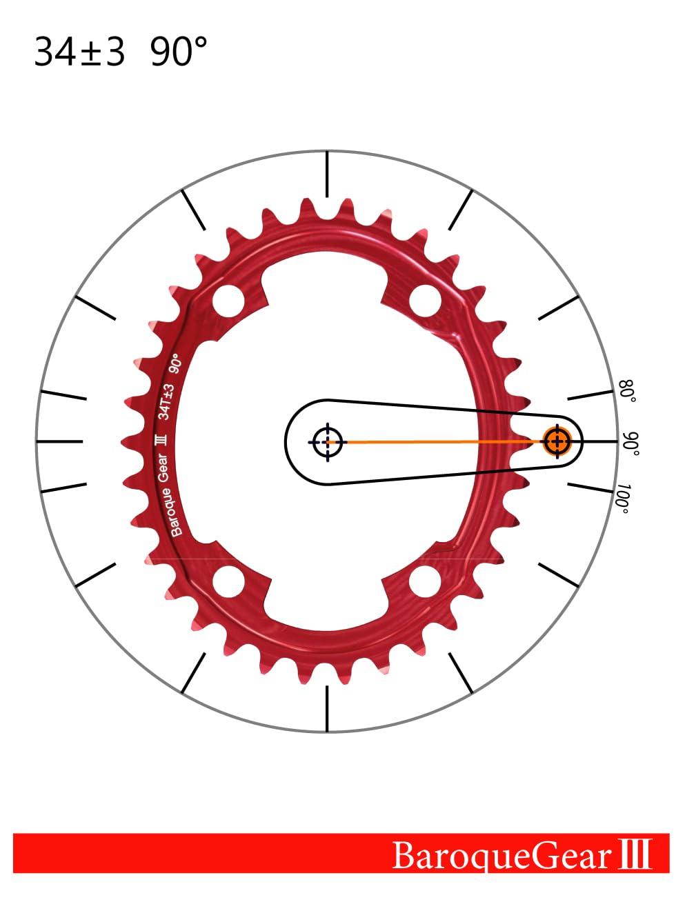 バロックギアⅢ　36±2 90° 赤-Red Amazon | BaroqueGear Ⅲ 36±2 90° 赤-Red | スミス バロック