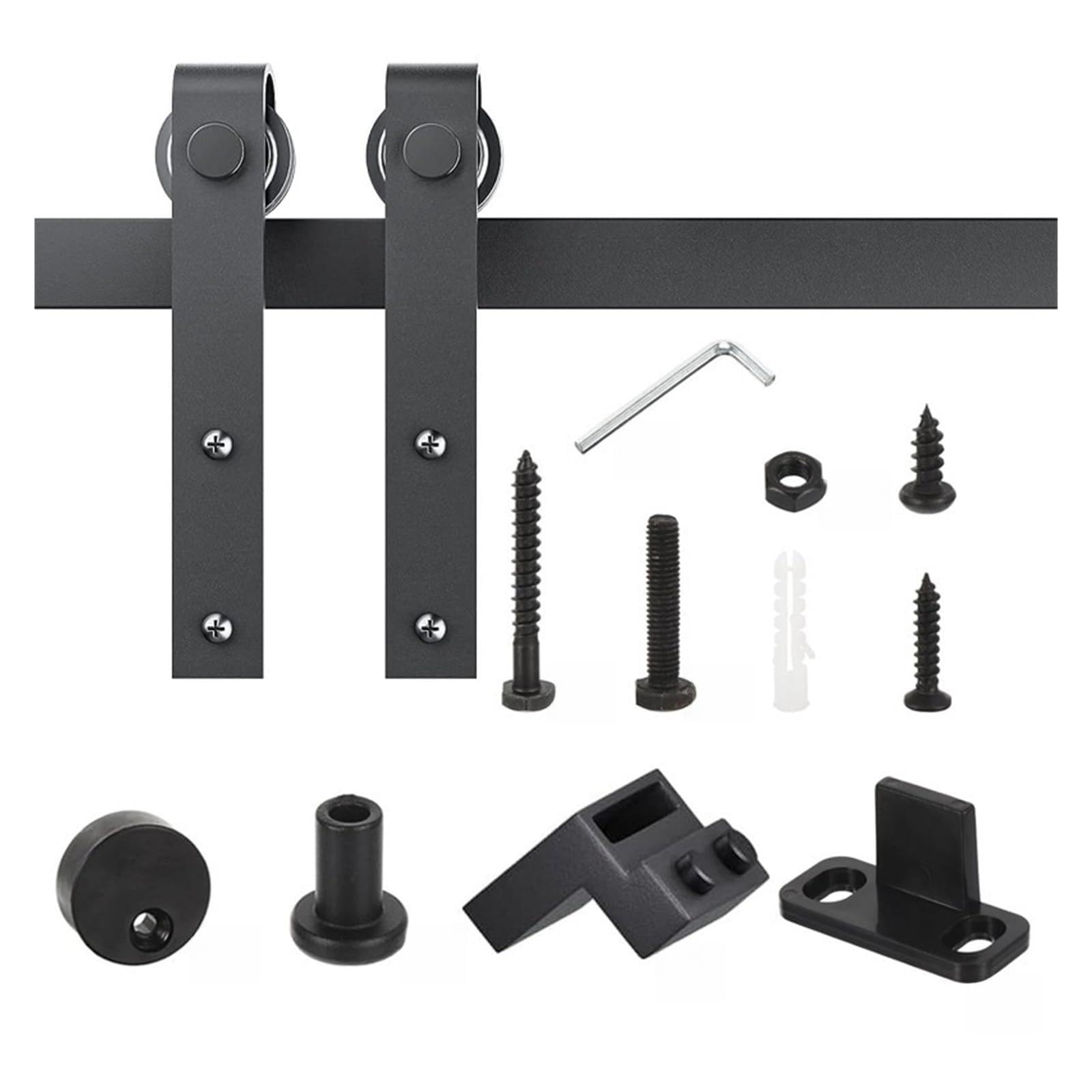 Mini Barn Door Hardware Kit Cabinet-Style Hanging Rail, Sliding Track & Fittings,Smooth Gliding