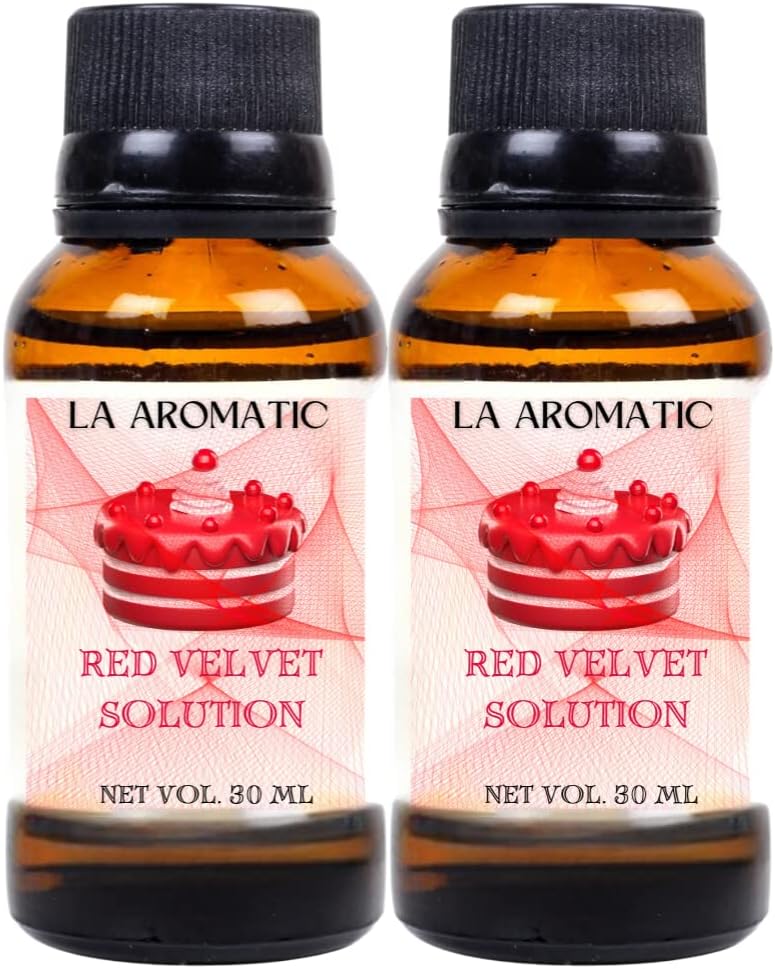 La Aromatic Red Velvet Emulsion solution (Colour,essence and Aroma)-30ml-Pack of 2