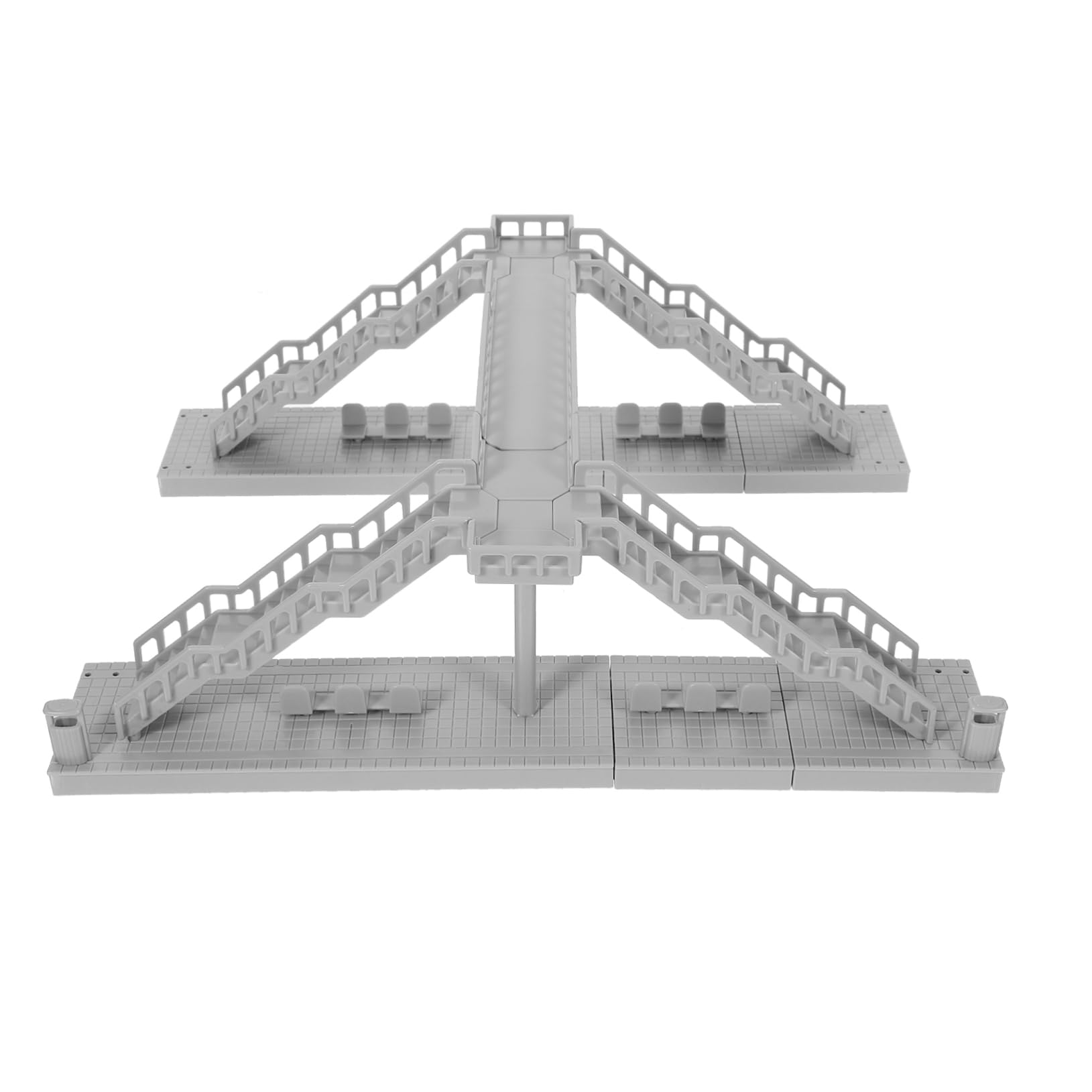 Toyvian 5 zestawów Flyover model miniaturowy ornament na stół z piaskiem, dekoracja krajobrazu kolejowego, stół do piasku, akcesoria modelowe, sztuczny most dla pieszych, model