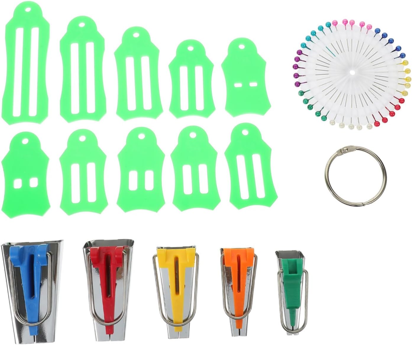 BEBEMOKO Bias Tape Maker Kit Bias Binding Maker Tools Portable Quilting Sewing Accessories