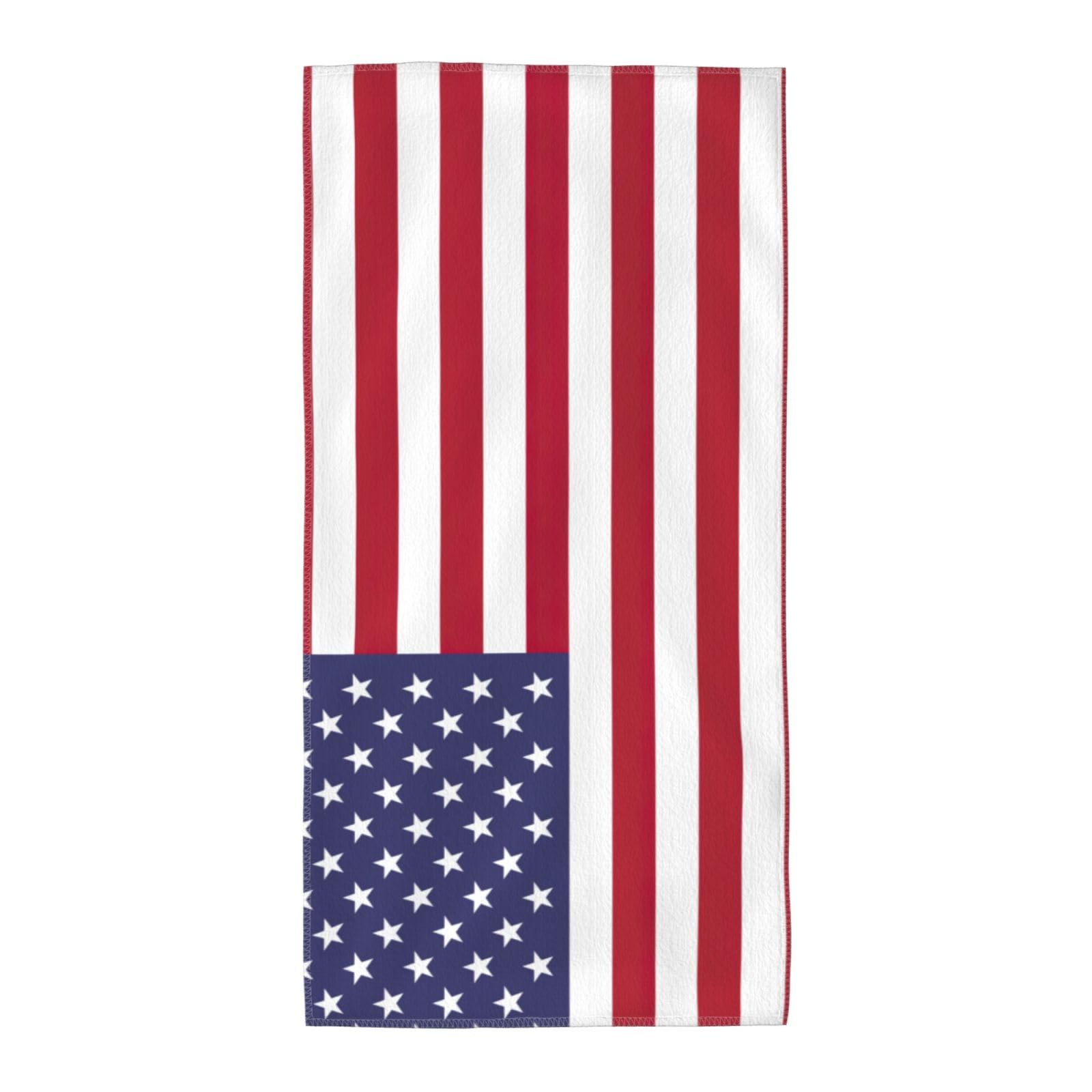 American Flag Fashion Printed Long Bath Towel For Pool Side Seaside Holiday