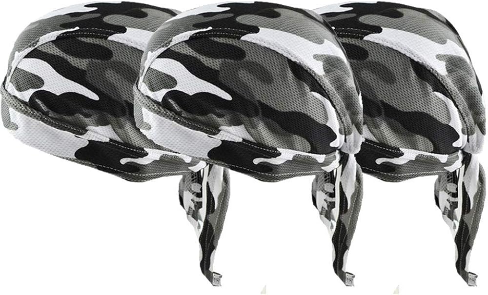 3 Pieces Headscarf Breathable Sports Bandana Classic Cap Biker Cloth Bandanas Hat Cycling Hat