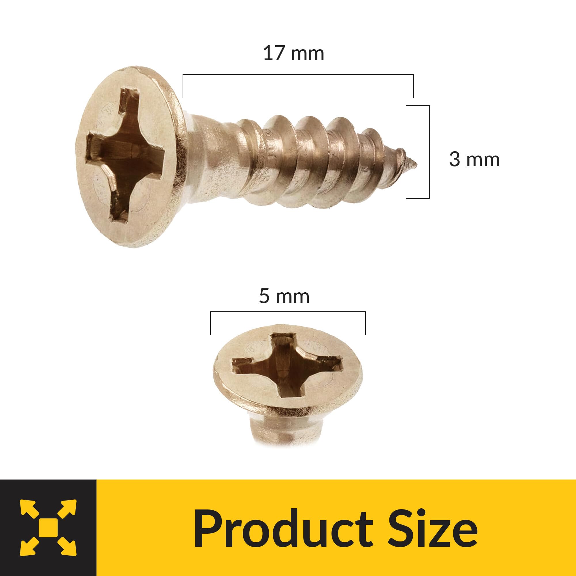 Brixwell SRW215507201 Wood Screw, Flat Head Countersunk Pack of 1000