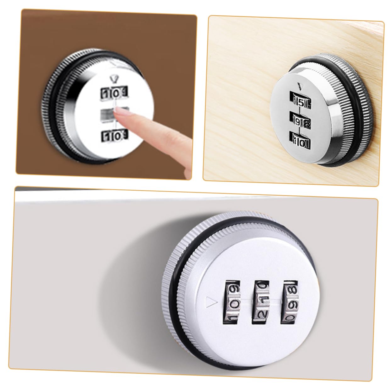 Tofficu 5 Pezzi Serratura con Combinazione per Armadietti e Sicurezza Password per Oggetti Design Elegante e Versatile