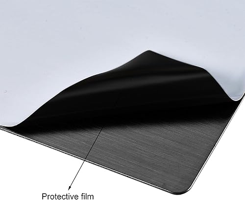 Miniatura 5 de uxcell Tarjeta de metal en blanco de 3.150 x 1.969 x 0.016in, placa de acero inoxidable 201 cepillado para impresión láser, grabado gris oscuro, 20