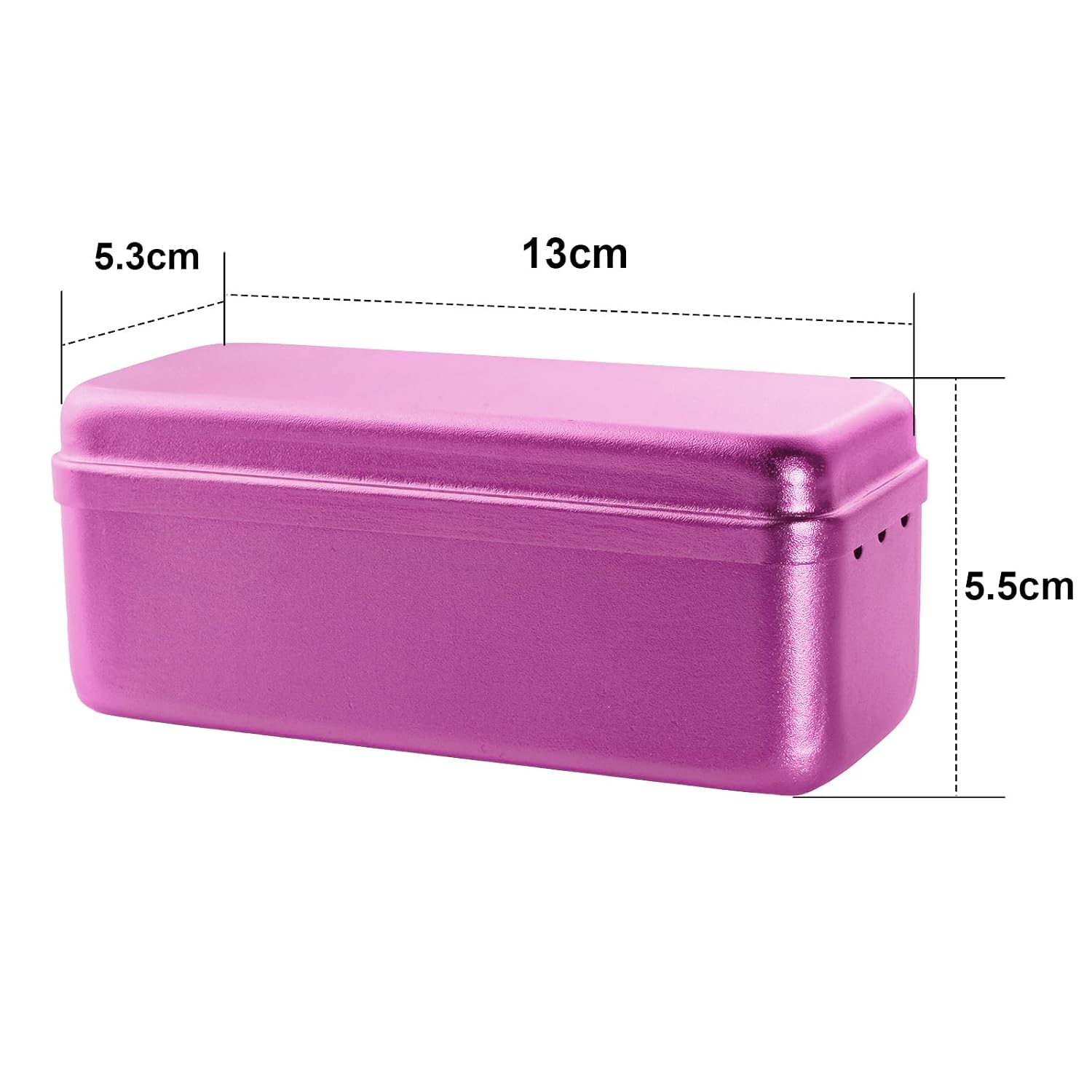 60 Holes Autoclavable Endo Box Aluminum Bur Blocks Organizer Autoclave Sterilizer Case Purple