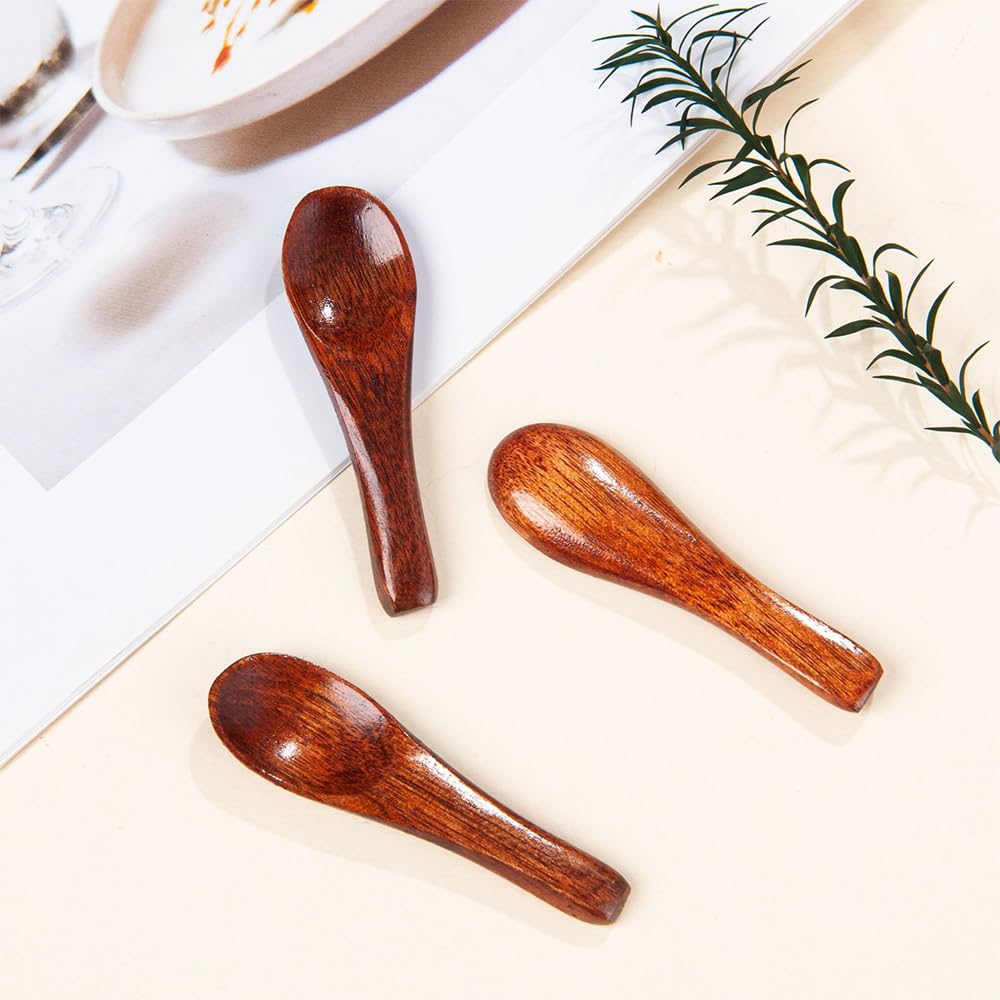 UTMACH Petite Cuillère En Bois 20 Pièces Mini Cuillère à Épices En