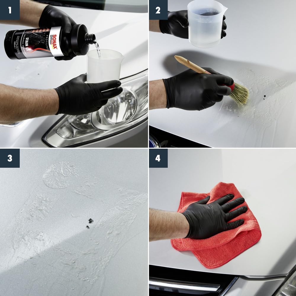 SONAX PROFILINE Stain Ex (1 Liter) Klebstoffentferner beseitigt mühelos und schnell Klebstoffrückstände, fett- & ölhaltigen Schmutz, Silikon | Art-Nr. 02533000