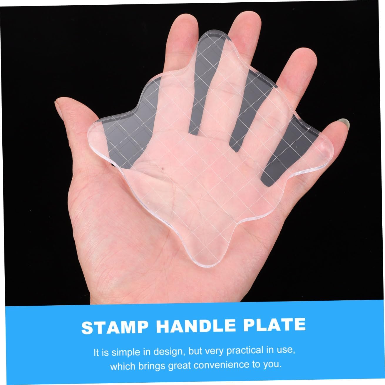 SHINEOFI 5Pcs Acrylic Stamp Blocks DIY Seal Stamp Handle Set for Scrapbooking Crafts, Acrylic Seal Accessories with Multiple Sizes for Handmade Stamping Tools
