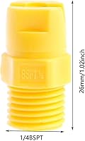 Vista 3 de DGZZI Punta de pulverización de ventilador plano 5PCS 1/4 pulgada rosca macho 80 grados PP estándar Veejet amarillo boquillas
