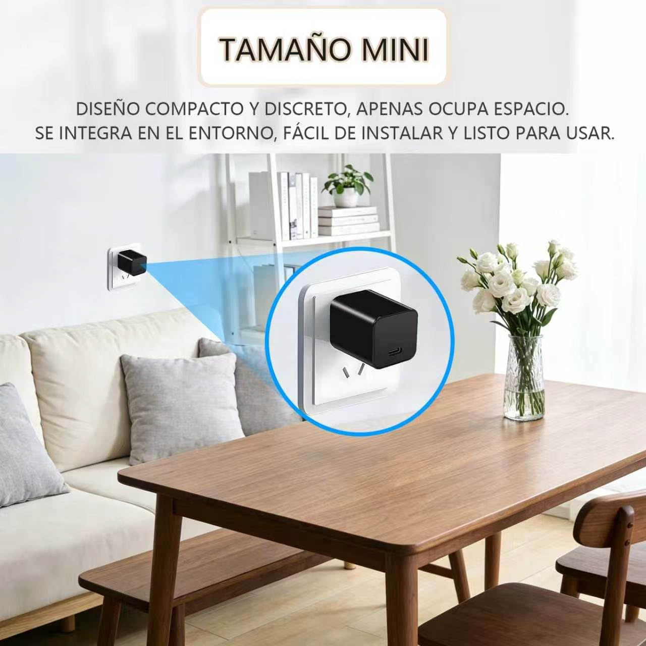 Mini Cámara Oculta, Cámara Espía de Alta Definición 1080P, Compatible con Grabación Continua y Detección de Movimiento, Adecuada para Uso Doméstico Interior y Vigilancia en Oficinas, no necesita WiFi