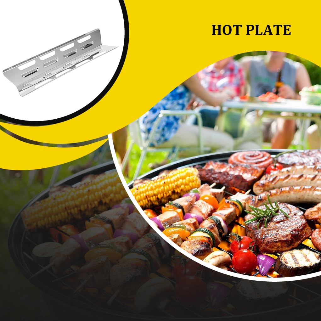 4Pcs Barbecue in Acciaio per Inox Griglia A Forno Riscalda La Piastra di Ricambio Kit Tubo per Barbecue Coperchio del Bruciatore Risparmio di Manodopera per
