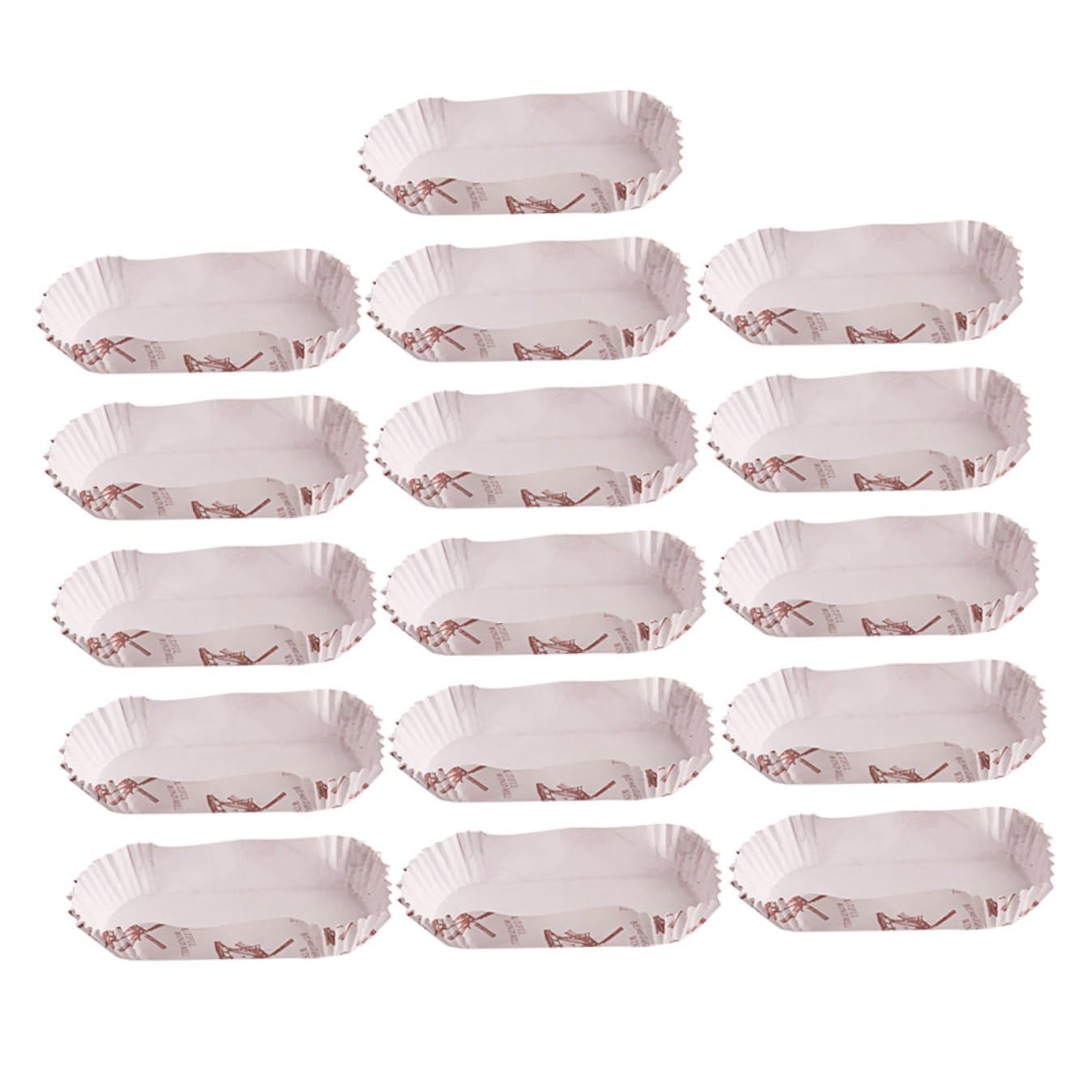 600piezas Moldes Ovalados Para Hornear Capacillos Para Cupcakes Bandejas De Barco