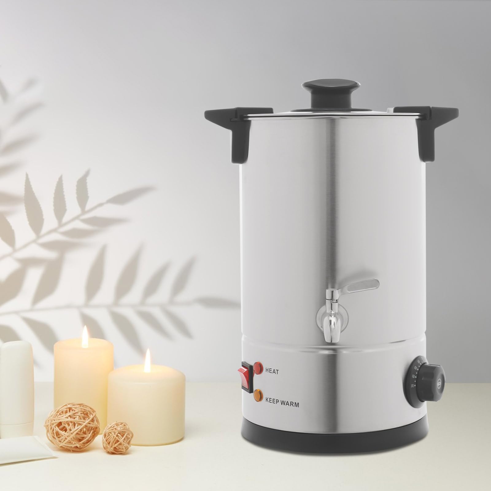 Elektryczny garnek do topienia wosku, z regulacją temperatury (86-230°F), 1800 W, do produkcji świec zapachowych